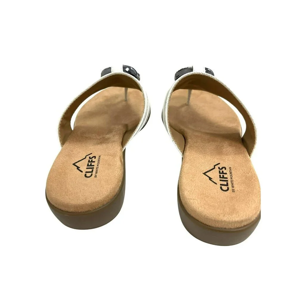 NEW Cliffs by White Mountain Benedict Wedge Thong Sandal Size 9 - Picture 4 of 6